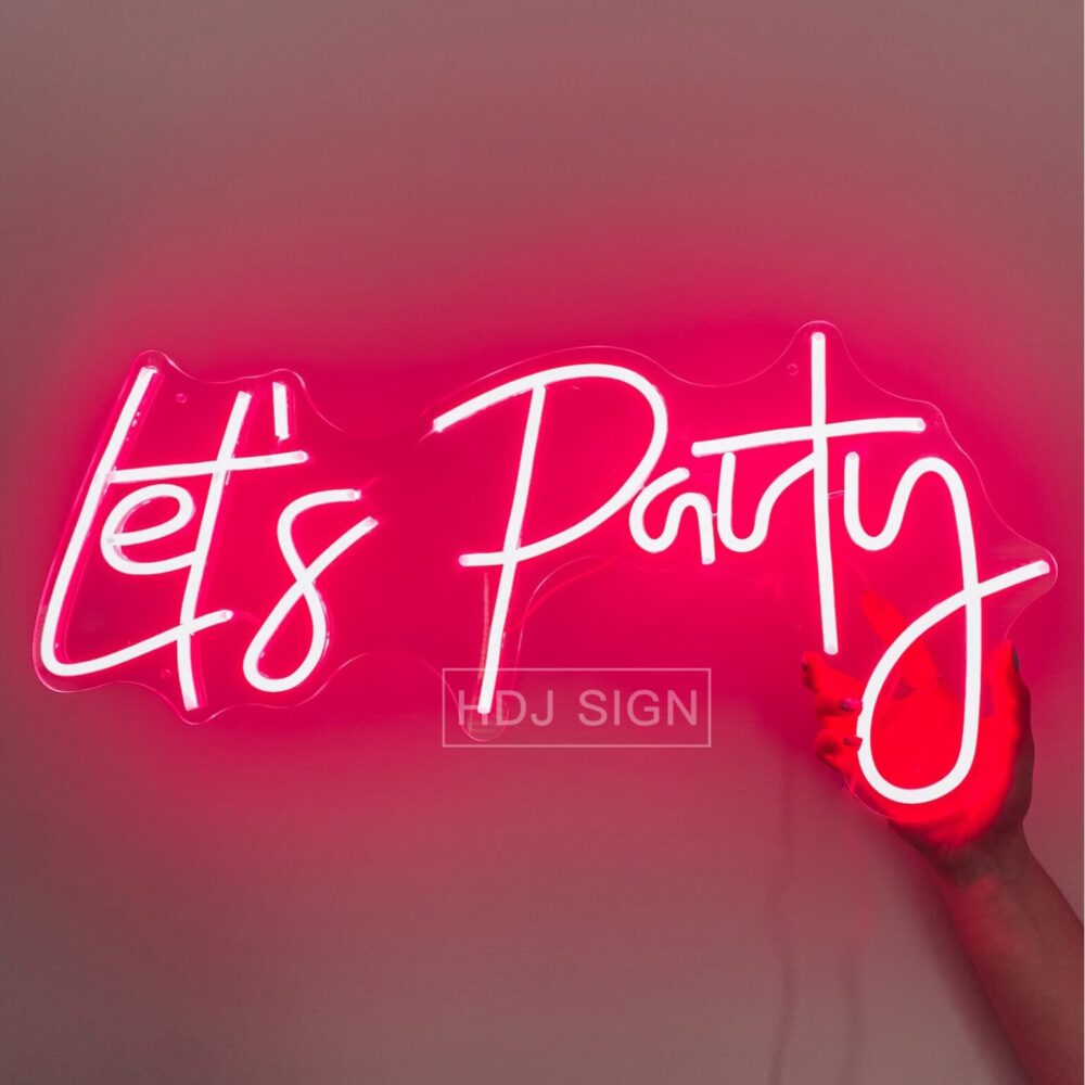 let's party Custom LED Neon Light Signs Decoration For Room Birthday Party Wedding Decoration bar pub game Wall decor #interior #homeorganizers decasadecors.com/lets-party-cus…