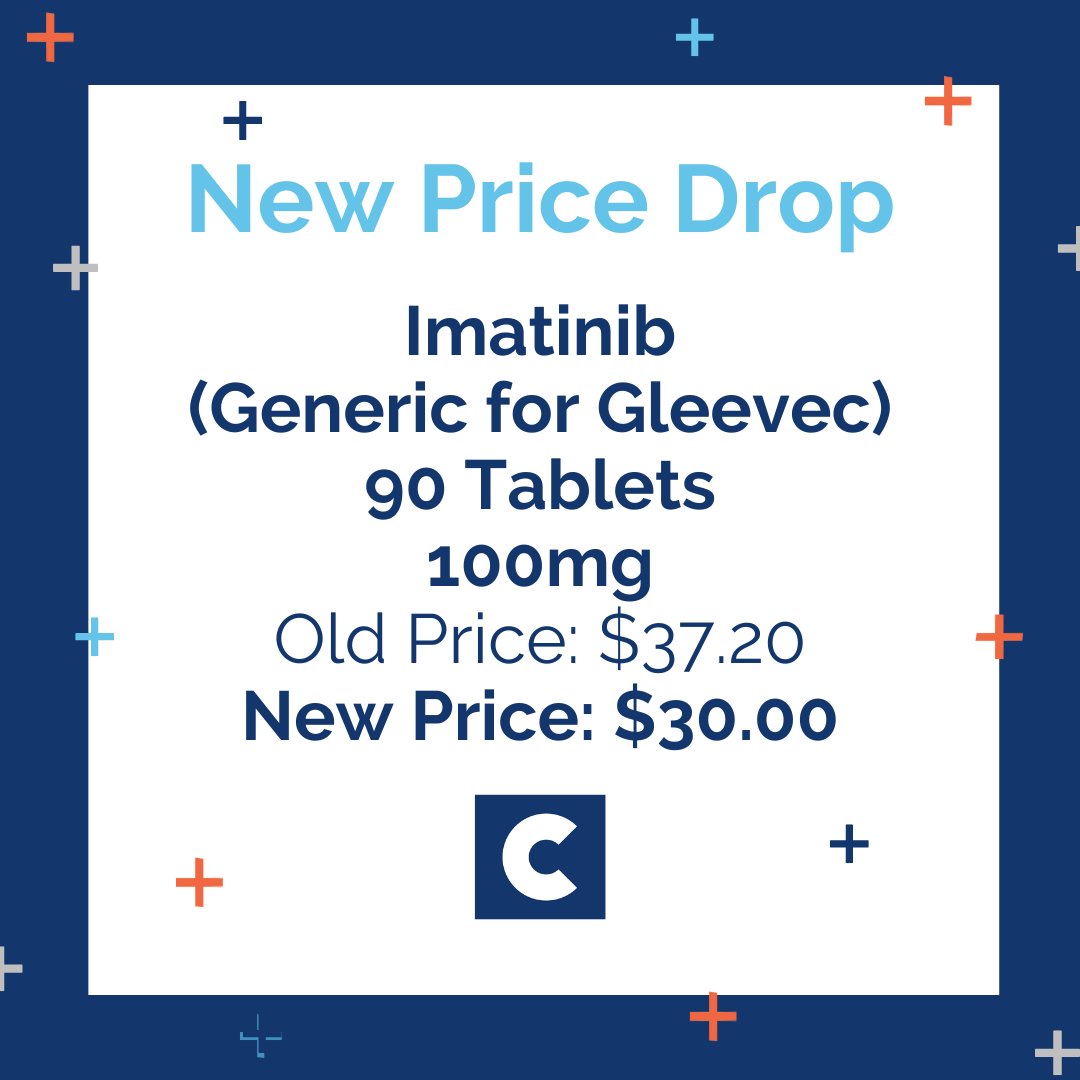 💊 Did we mention our price drop on Imatinib (Generic for Gleevec) this week? 👏 
 
costplusdrugs.com/medications/im… 

Costplusdrugs.com