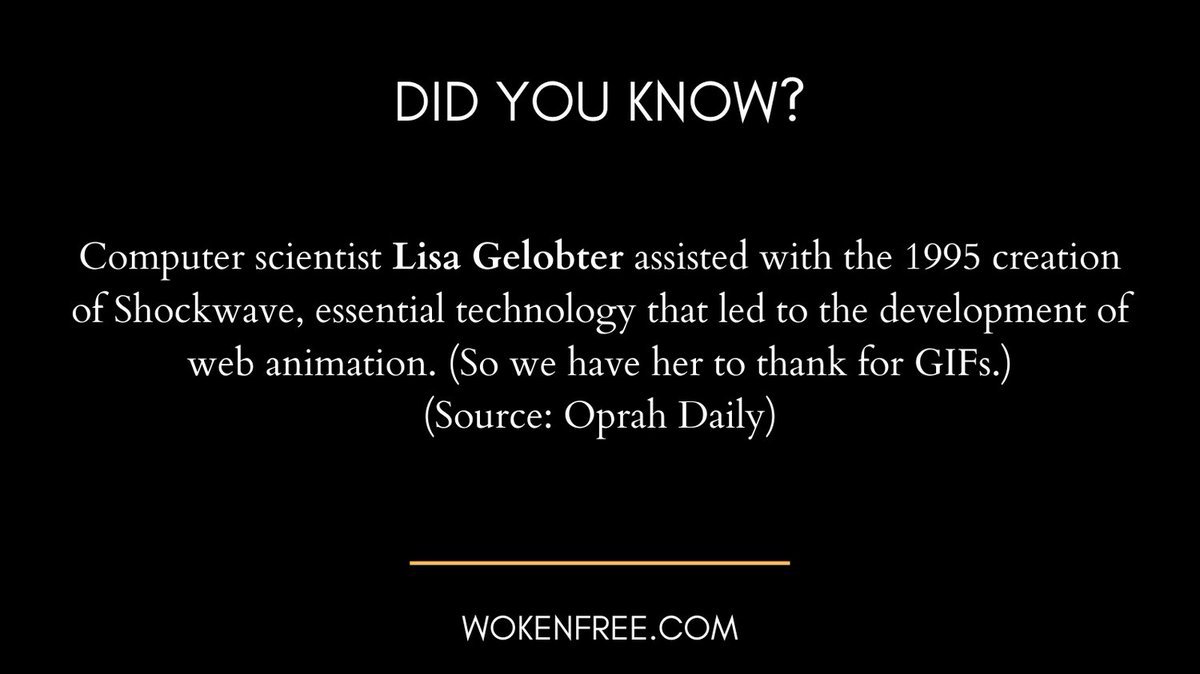 It all started with a computer scientist named Lisa Gelobter! 
. 
. 
. 
#womeninstem #stemwomen #stem #womenintechnology #womenintech #womenofstem #womenincomputing #womenincoding #womenincs #womenincomputerscience