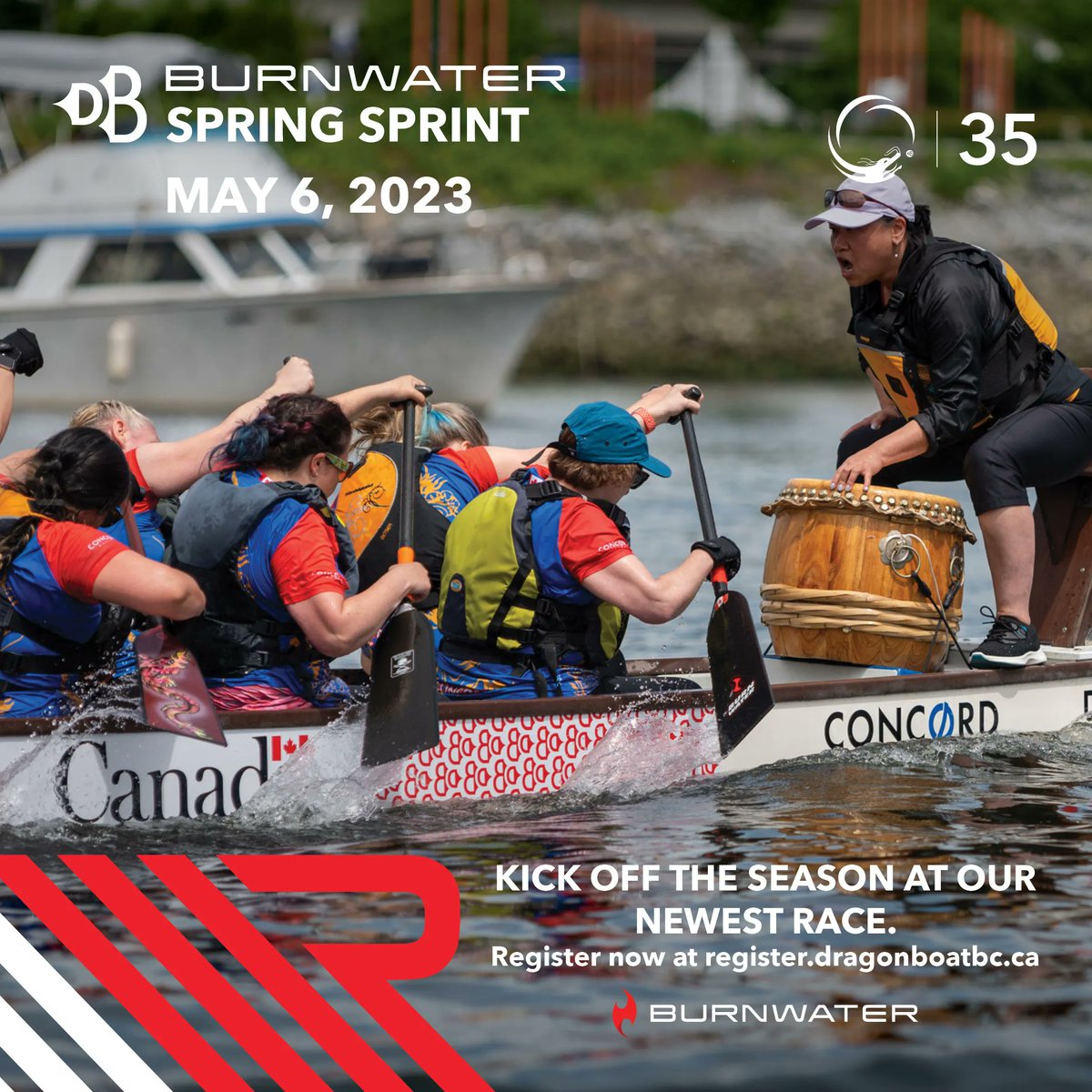 We're delighted to announce <a href="/BurnwaterUSA/">Burnwater</a> as the new title partner of the #Burnwater Youth Regatta and Burnwater Spring Sprint on May 6!

ℹ️ More info: dragonzone.ca/youthregatta and dragonzone.ca/springsprint. 
🔗 Register online now at register.dragonboatbc.ca!

#dragonboat