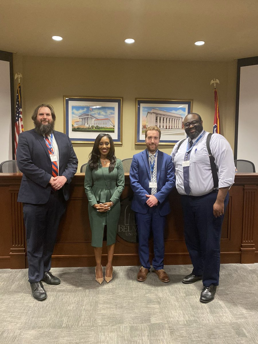Prawfish's tweet photo. Had a great time at @BelmontLaw’s alumni homecoming CLE event — honored to have moderated the judicial perspectives panel featuring Chancellor @iasheamyles &amp; Judges Cowan &amp; @FloydsLaw — great insights from these three terrific Belmont Law alums https://t.co/Kzgp2Lob05