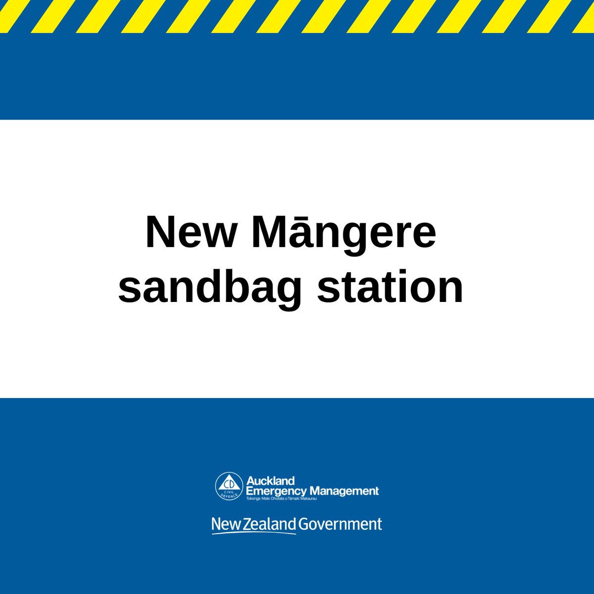 #cyclonegabrielle An additional sandbag station has been set up: 📍 17 Elmdon Street, Māngere 2022 Remember that sandbagging is only one of the ways to protect your property during a flooding event, check out more tips at getready.org.nz