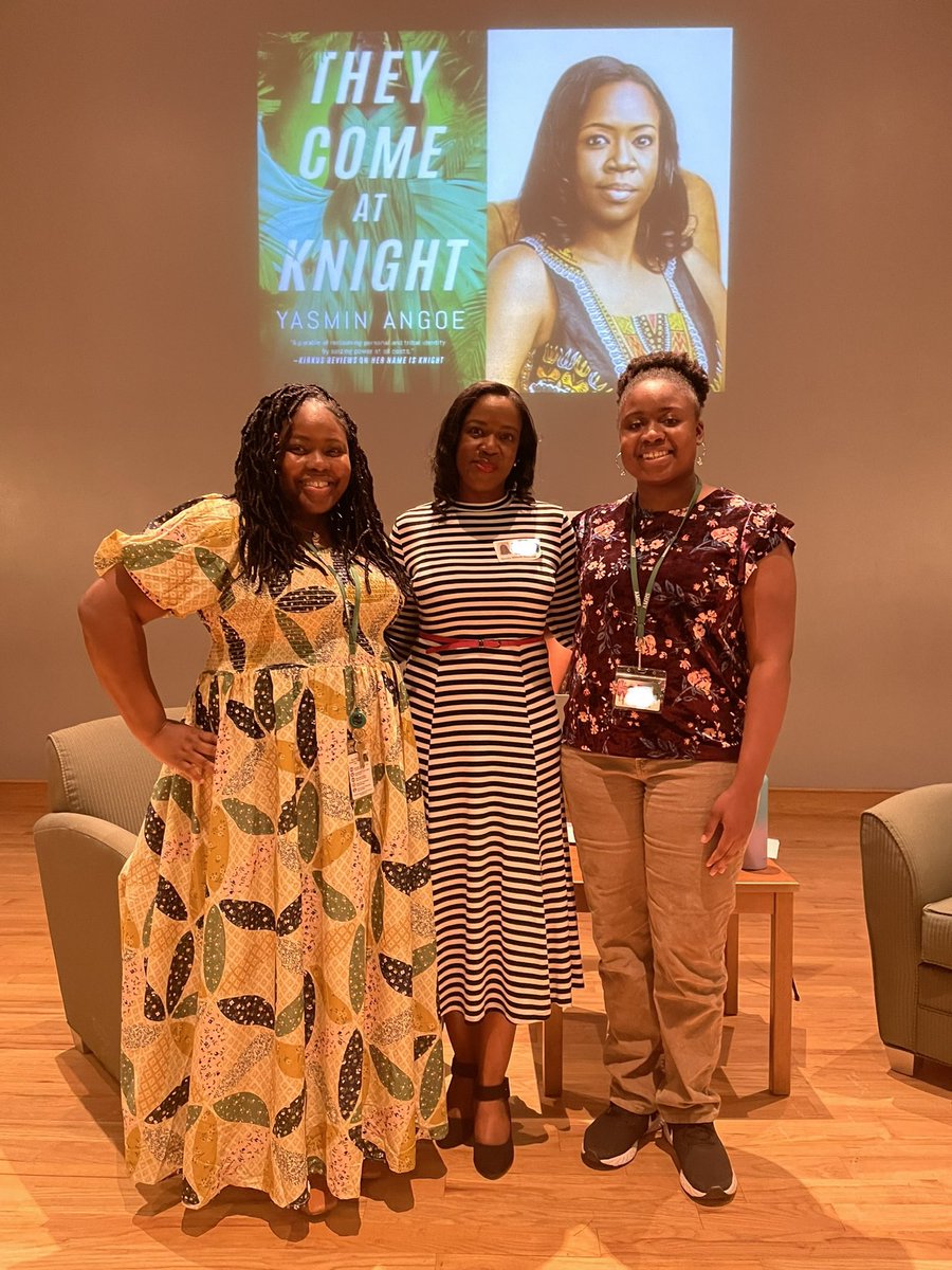 It was great spending time with <a href="/YasAWriter/">Yasmin Angoe—She Drinks the Light • Nena Knight</a> today! I was honored to organize a speaking event with her at my school. The students and faculty loved her talk! This is your reminder to buy her books! #HerNameIsKnight #BookRecommendations