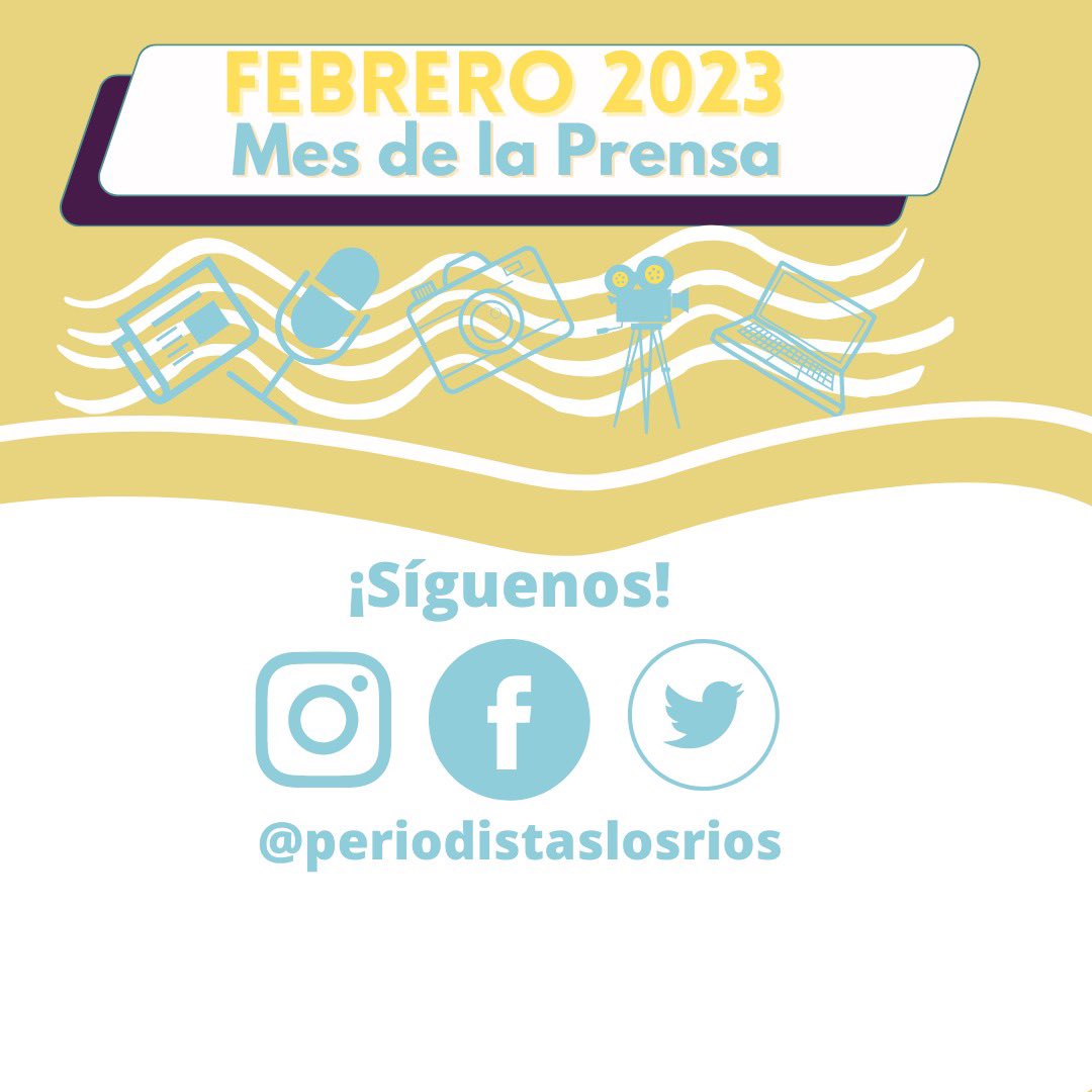 📰 Celebremos juntxs el #DíaNacionaldelaPrensa 🎉

🗓 Lunes 13 de febrero, 12:00 horas
📍Plaza de la República de #valdiviacl 

¡Participa en esta instancia en la que se releva la importante labor de las comunicaciones y quienes se desempeñan en ellas! 
<a href="/ChilePeriodista/">Colegio Periodistas de Chile</a>