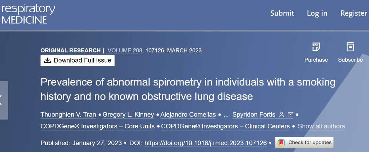ATS_BSHSR's tweet image. Prevalence of #abnormal #spirometry in individuals with a #smoking #history and no known #obstructive #lung #disease buff.ly/3DPmVaU