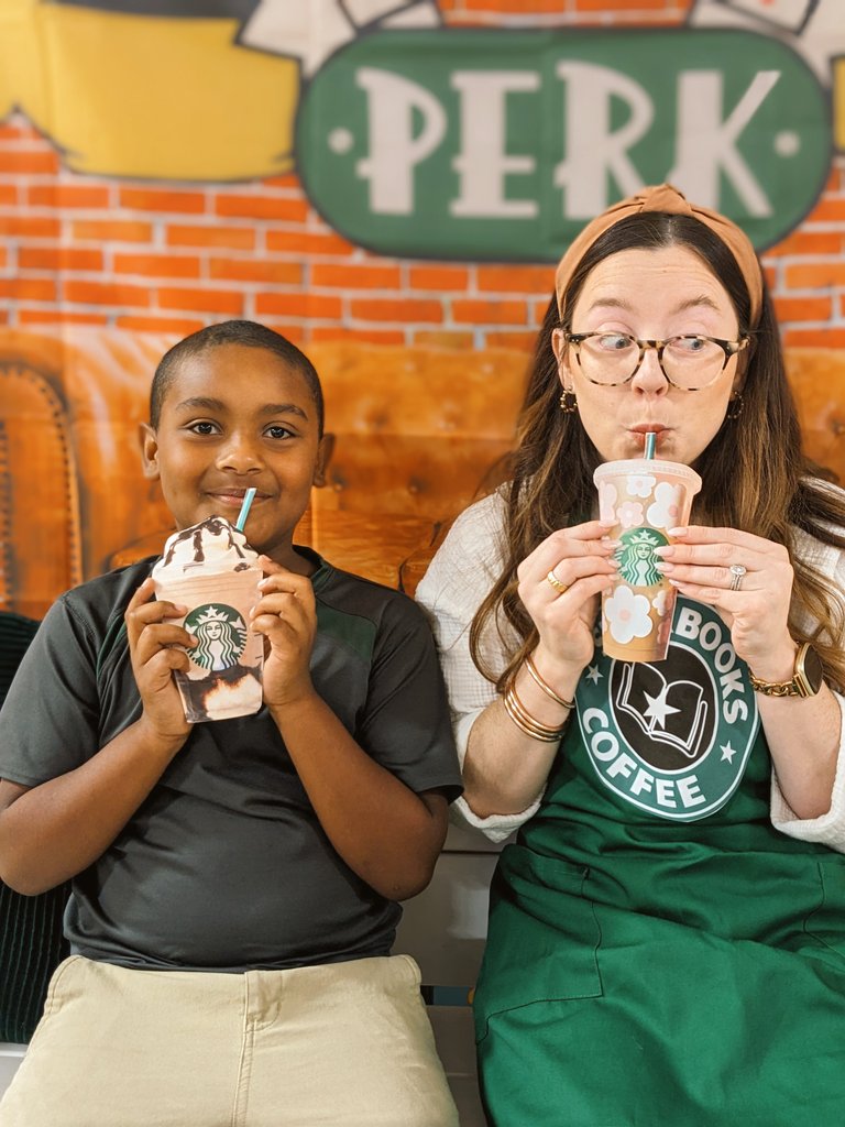 Today was a day to celebrate all levels of writers the best way we know how....STARBOOKS. The kids checked their writing and built their lattes. Some Starbooks gold members stopped by to read as well ❤️ <a href="/Stephan36532870/">Stephanie Gray</a> @MortElementary