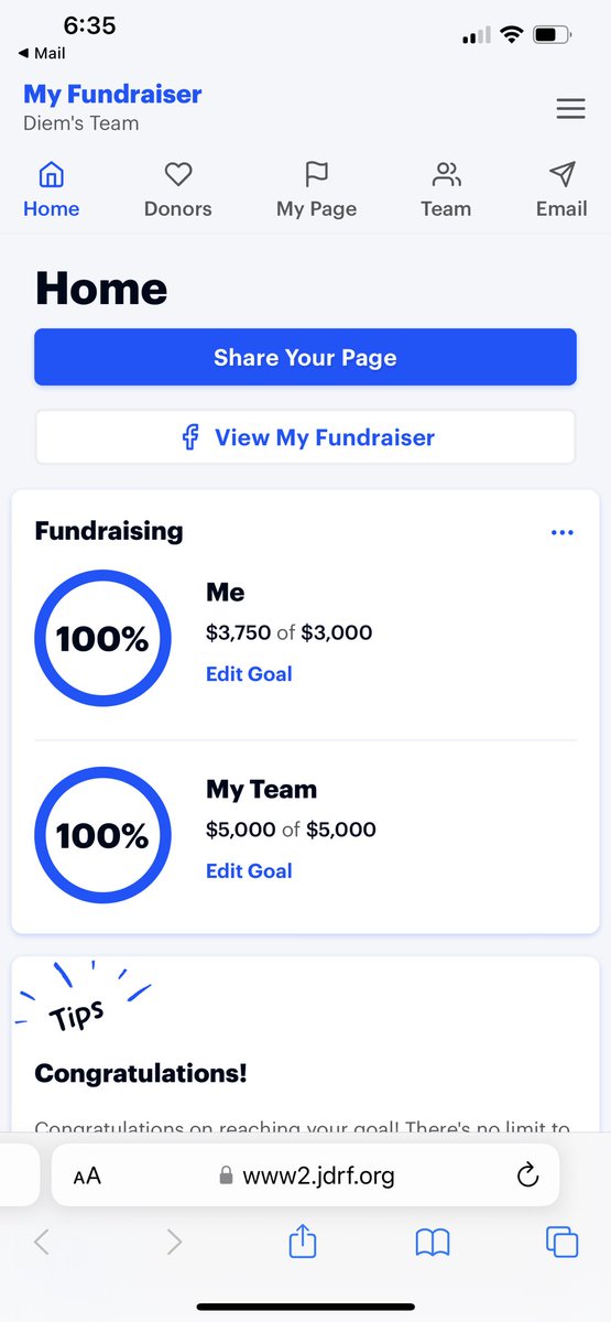 Goal hit! Now just need to log those 13.1! <a href="/KatyHalf/">Katy Half Marathon</a> @JDRF @okekoalas