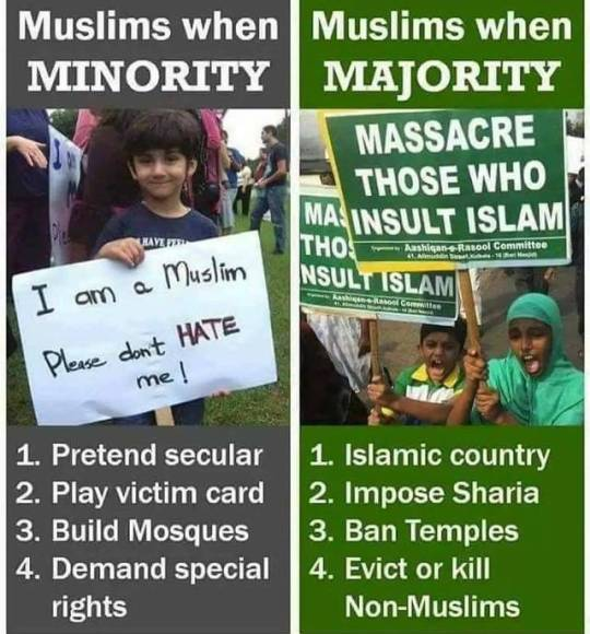 OsanteRaquel's tweet photo. When Muslims are a minority, they mew incessantly about their rights. When they're the majority, minorities have no rights.
#NoSharia #NoFGM #NoPedo #NoBestiality #NoHijab #NoNiqab #NoSlavery #NoBigamy #WithoutLiesIslamDies #StayAwayFromIslam https://t.co/dWNoLX926u