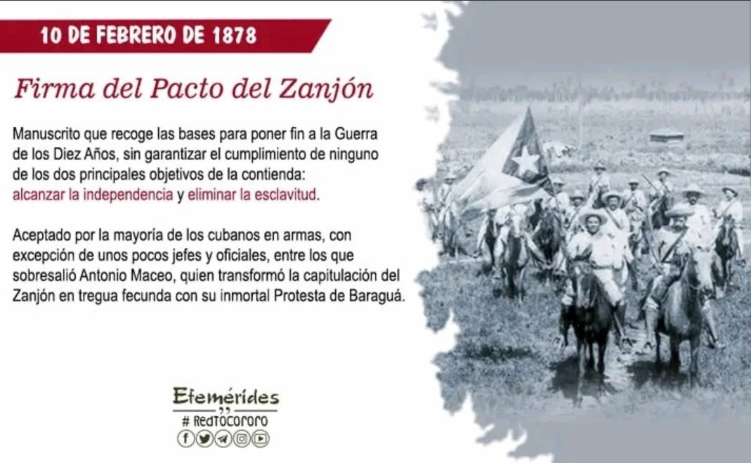 bello_yoandy's tweet photo. #MartiVive sentenció : «Nuestra espada no nos la quitó nadie de la mano, sino que la dejamos caer nosotros mismos».
Se cumplen 145 Años de la Capitulación en el Pacto #Zanjón  demostró las diferencias entre las tropas mambisas.
#CubaViveEnSuHistoria. https://t.co/1WhhDY6cHf