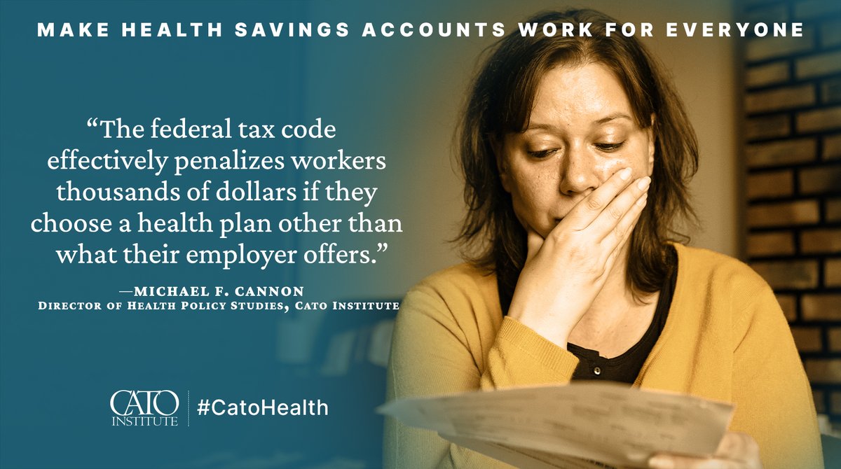 CatoInstitute's tweet photo. Workers should have a right to control that money and to make their own health care decisions without government penalizing them. https://t.co/XXB44oYWuE #CatoHealth #CatoHandbook https://t.co/Mo66j0g8n8