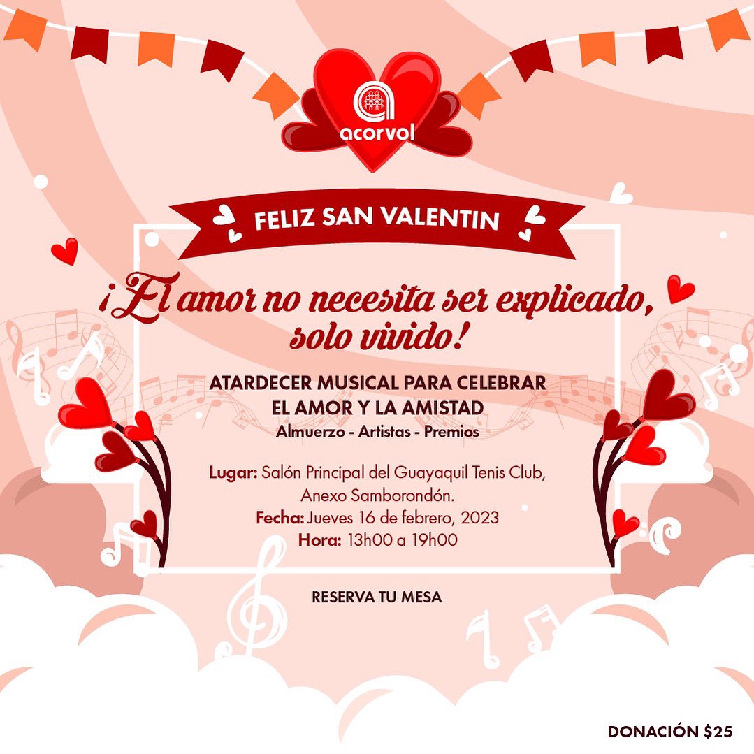 Acompáñanos en nuestro "Atardecer
Musical" por el Día del amor y la amistad. Habrán artistas invitados @fabianfarinap @lorenaforero_ Y muchos premios! Te esperamos!!!
Agradecemos a todos nuestros auspiciares
@jennychicadequirola
@dimevarexpress <a href="/veronaprod/">Verònica Adum.</a> @spa57_
<a href="/farmayala_fpc/">Farmayala Pharmaceutical Company S.A.</a>