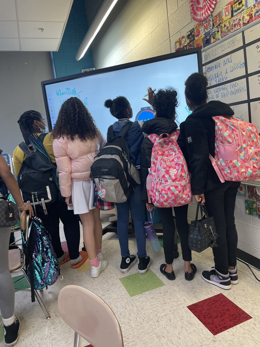The students approve of the new <a href="/Promethean/">Promethean</a> boards! Great time filler in between clean up and line up time!
