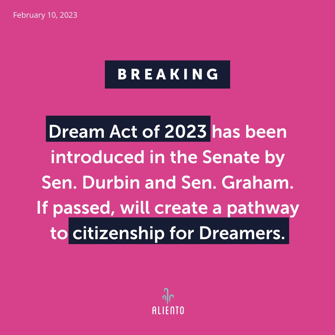 BREAKING: Dream Act of 2023 was introduced today in the Senate by Sen. Durbin and Sen. Graham. If passed, will create a pathway to citizenship for Dreamers. 

Stay up to date:
actionnetwork.org/forms/email-si…

#Dreamers #DreamAct #daca #immigration #arizona #Phoenix