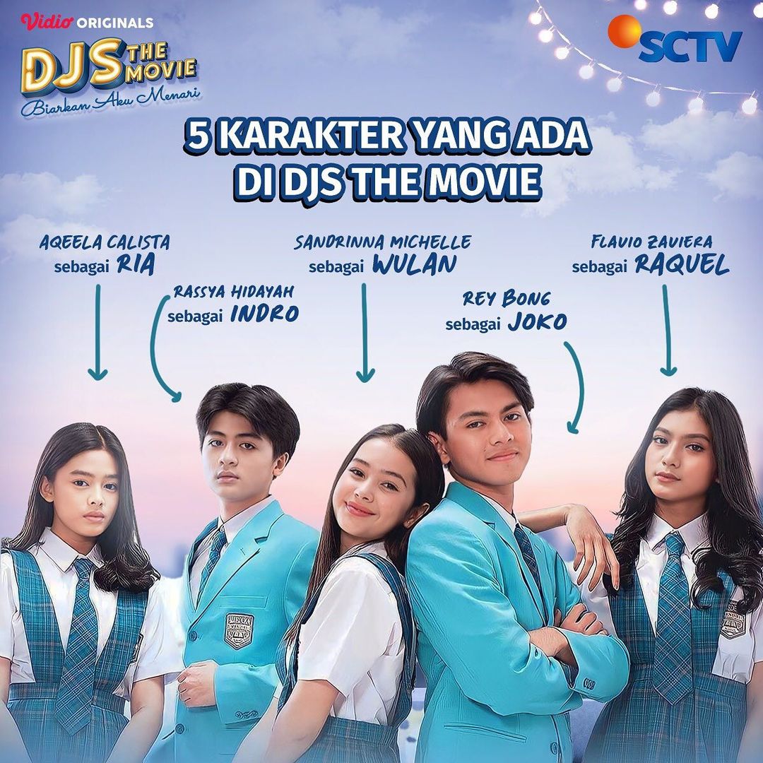 SCTV's tweet photo. Mimin persembahkan 5 karakter utama yang ada di DJS The Movie๐ฅณ
Dari 5 karakter tersebut, mana yang paling kamu tunggu dancenya?๐
Saksikan #DJSTheMovie, Minggu, 12 Februari 2023, pukul 12.00 WIB di SCTV!
#SCTV #FilmLayarLebar https://t.co/2lnrF7DdTR