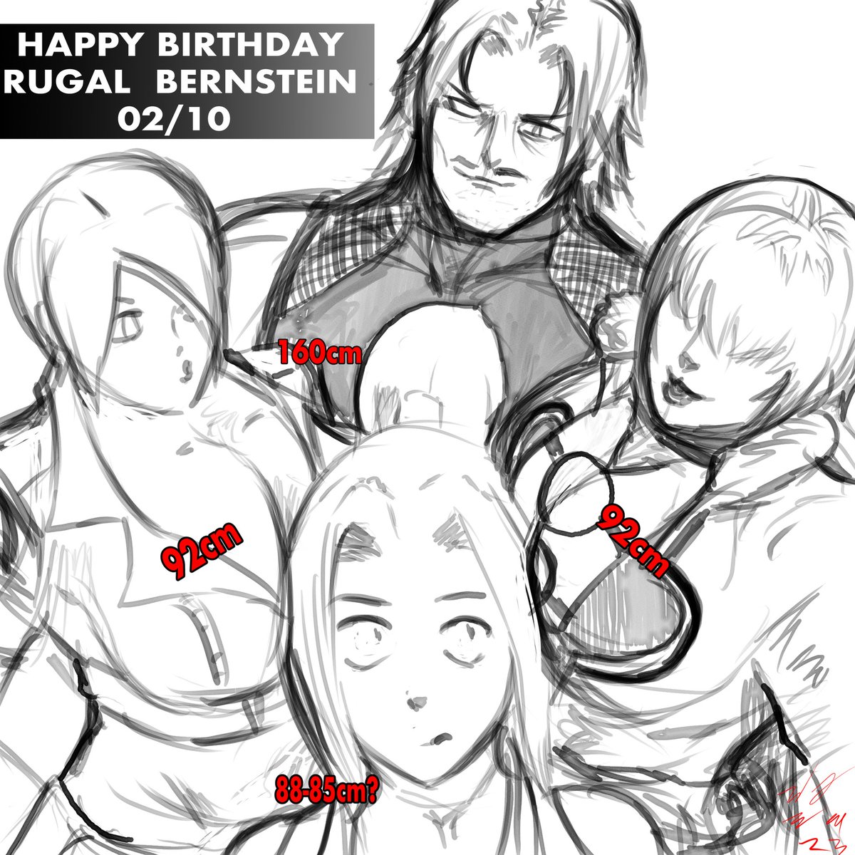 Happy Bday Rugal 02/10
I remember seeing a boob size chart resurfacing recently. What I didn't know was King is bigger than Mai. Go fig
#happybirthday #kofxv #kof15 #rugalbernstein #thekingoffighters #angel #shermie #maishiranui #fgc #fightinggames #fightinggamecommunity #doodle