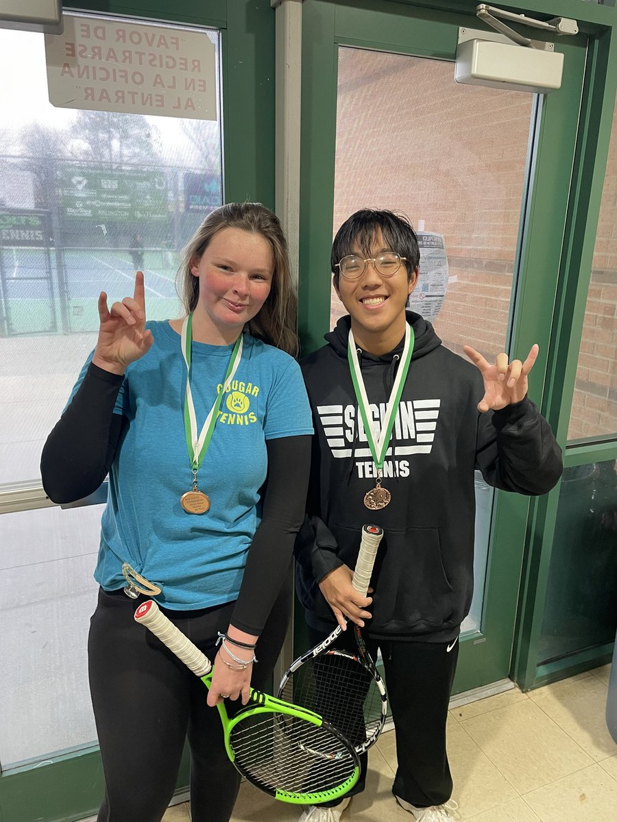 Ashley and Henry fought of cold weather and their opponents today to bring home some more medals