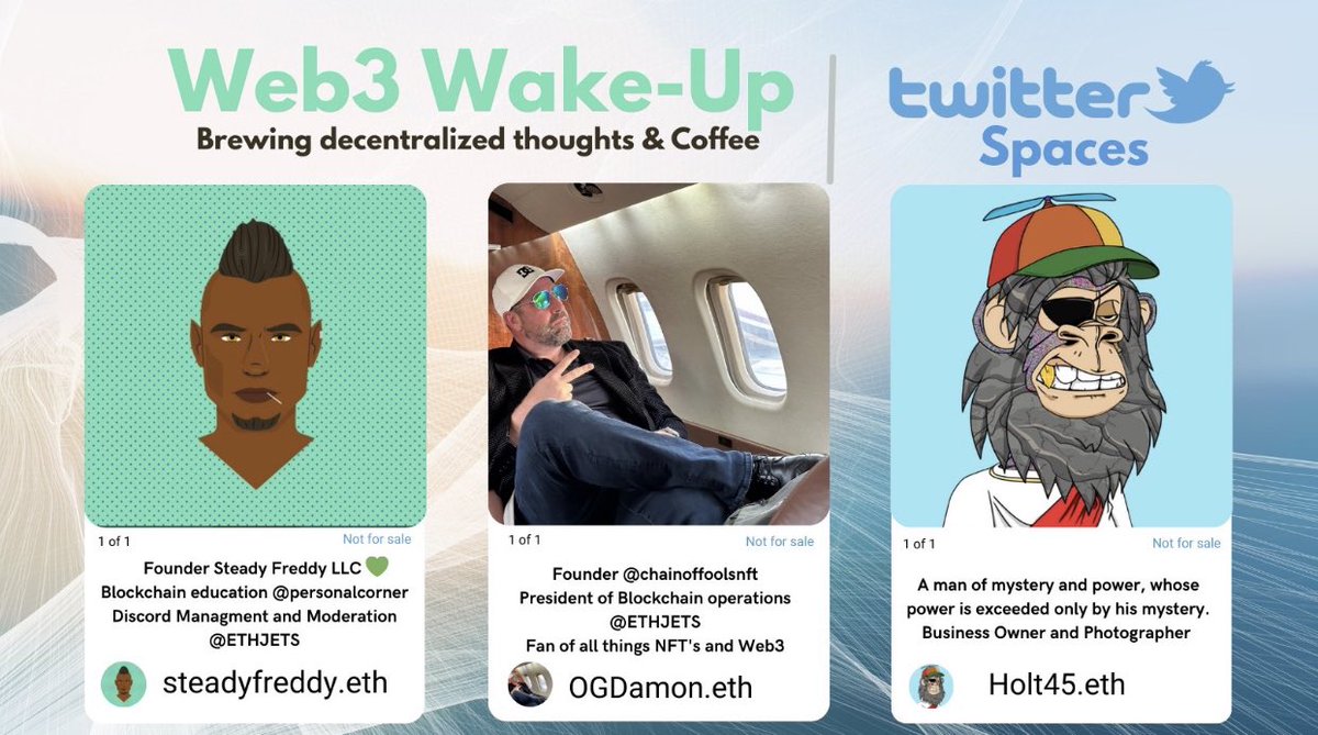 chainoffoolsnft's tweet image. Grab a cup of coffee and tune in while getting your Saturday started!

@OGDamoneth @steadyfreddyETH @HoltHaynsworth