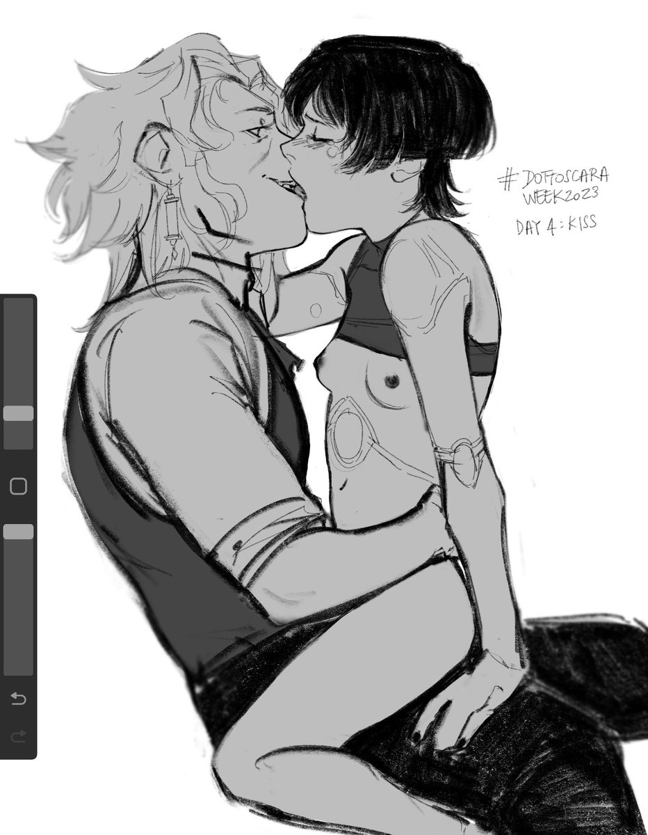 nucleobutspicy's tweet photo. it’s still friday where i live 🫣 #DottoScaraWeek2023 small kiss big tears https://t.co/l12eCREs3e