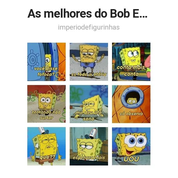 Bob Esponja - Figurinhas para WhatsApp