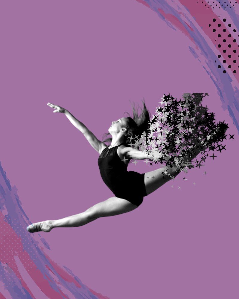 ELWMS's tweet image. 7th graders in Ms. Patterson’s digital art class used Pixlr X to create these action photography dispersions! #WarriorExcellence