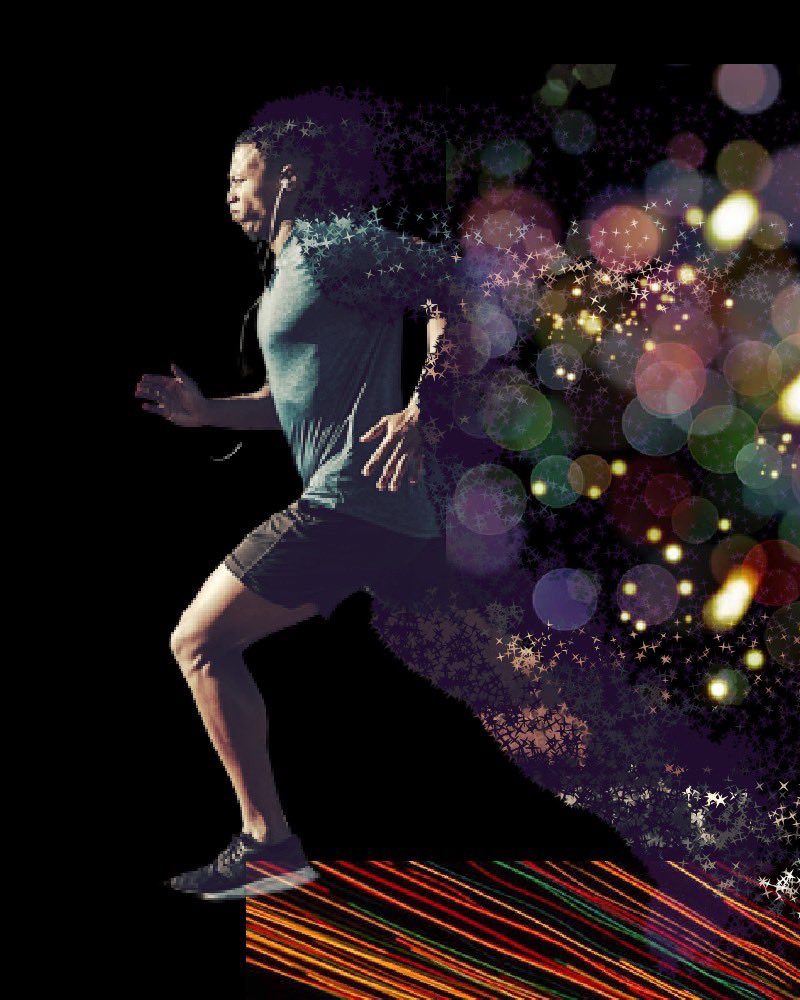 ELWMS's tweet image. 7th graders in Ms. Patterson’s digital art class used Pixlr X to create these action photography dispersions! #WarriorExcellence