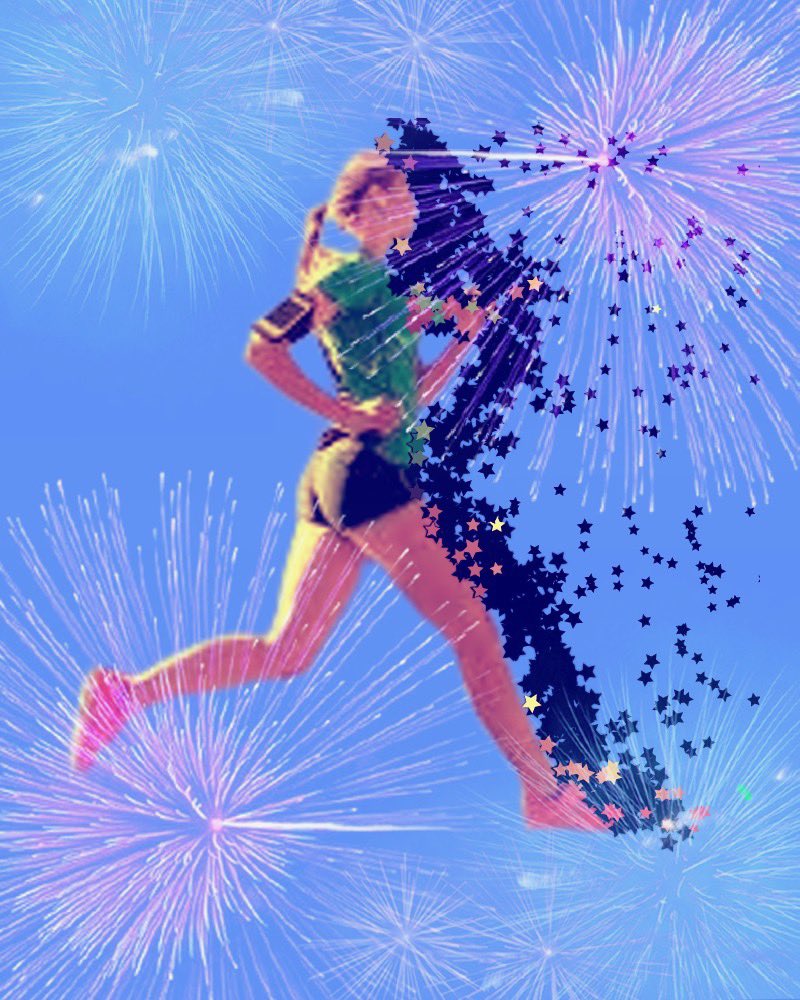 ELWMS's tweet image. 7th graders in Ms. Patterson’s digital art class used Pixlr X to create these action photography dispersions! #WarriorExcellence