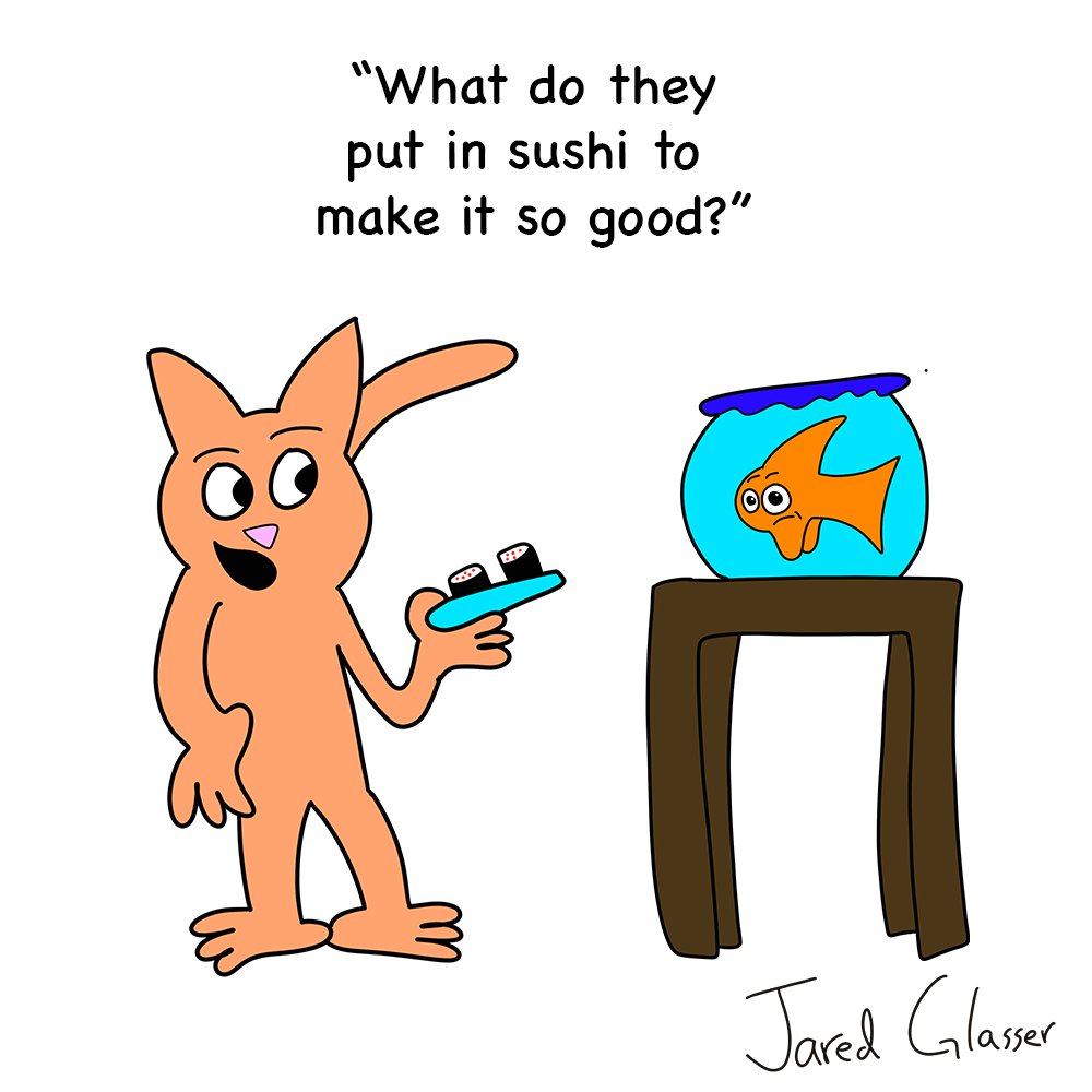 jaredsanimals's tweet photo. #cats #fish #animals #cartoon #fish #sushi #food #pets https://t.co/BmdMUA219V
