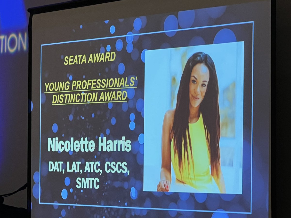 marisabhrt's tweet photo. Congrats to our very own rock star @YoungProf_AT on receiving our SEATA YP Distinction Award! You are doing amazing things in our profession!! Keep on rollinβ #SEATAATDestin #SEATARocks https://t.co/SO7G8XHAbx