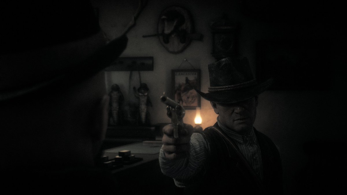 Samurai53730602's tweet photo. Gunpoint #RDR2 #RedDeadRedemption2 #PHOTOMODE #ARTHURMORGAN #CINEMATIC https://t.co/f8FwRTYL8H
