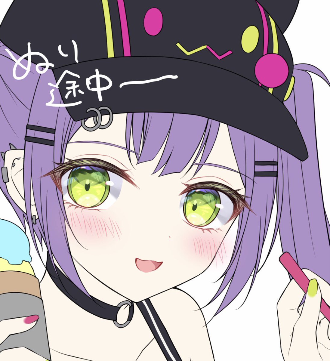 常闇トワ 「オリジナル以外描くの久々かも 」|小日向ほしみのイラスト