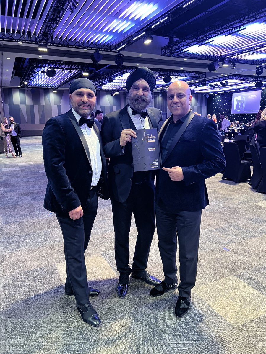 Fantastic evening tonight at the Signature awards in Birmingham with the legend <a href="/ninderjohal/">Ninder Johal DL</a> and winner of the Excellence in Real Estate Fraser Stretton Narinder Singh Nijjar #sigsbham2023
