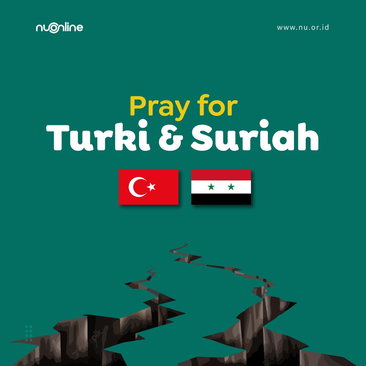 nu_online's tweet photo. Gempa bumi M7,8 terjadi di wilayah Turki bagian tenggara pada Senin (6/2/2023) dan menjalar hingga Syria bagian utara.

Semoga Allah berikan ketabahan bagi saudara-saudara kita yang terdampak gempa di Turki dan Suriah.

#nahdlatululama #nuonline #prayforturkey #prayforsuriah https://t.co/skLETpFtYa