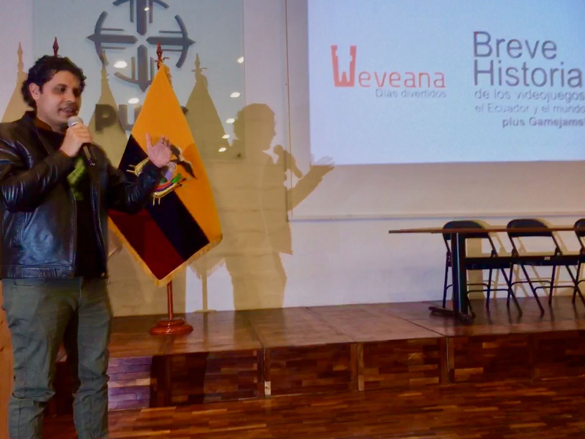 weveana's tweet photo. Gracias a @OpenlabEc por la oportunidad, un honor poder brindar la charla inaugural de Global Game Jam EcuadorEcuador 2023 #ecgames #solodev #videojuegosEC #devec #Ecuador https://t.co/vfM3H2sU8i