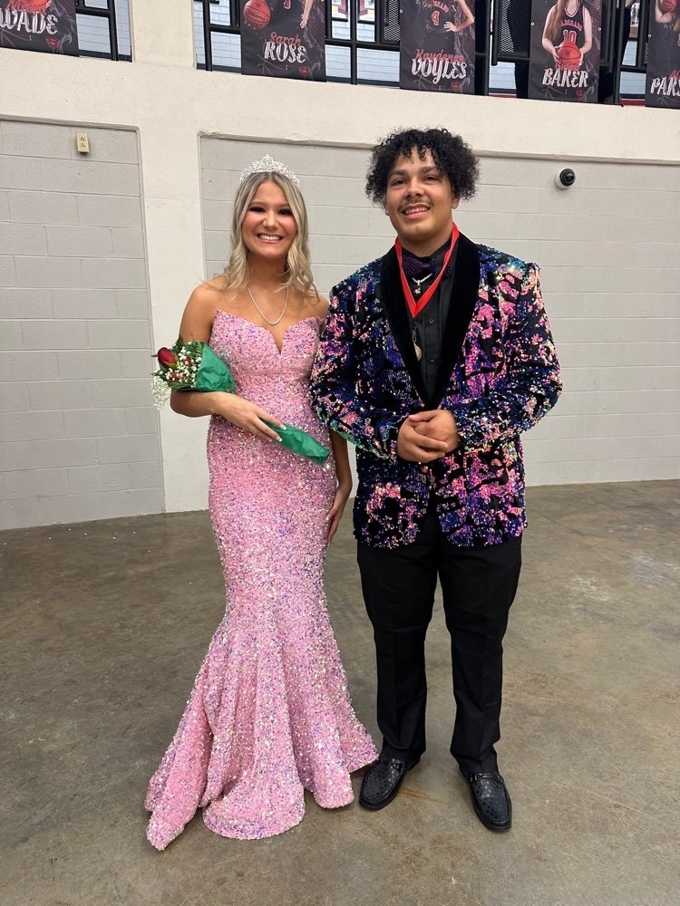 Congratulations to all our candidates! Our Winter Homecoming King and Queen are Aidan Mays and Grace Gomez! #PartOfThePride