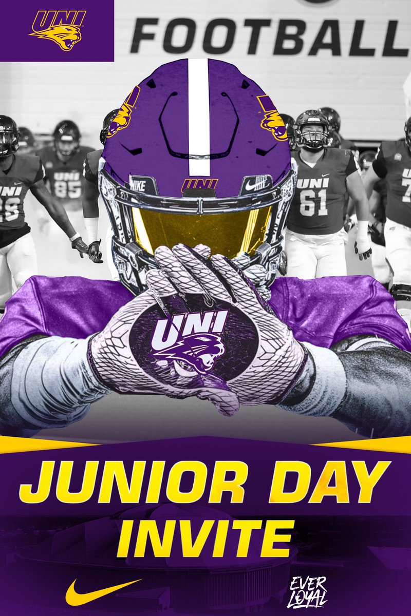 Thank you for the junior day invite!!
<a href="/coachricknelson/">Rick Nelson</a> <a href="/UNIFootball/">UNI Football</a>