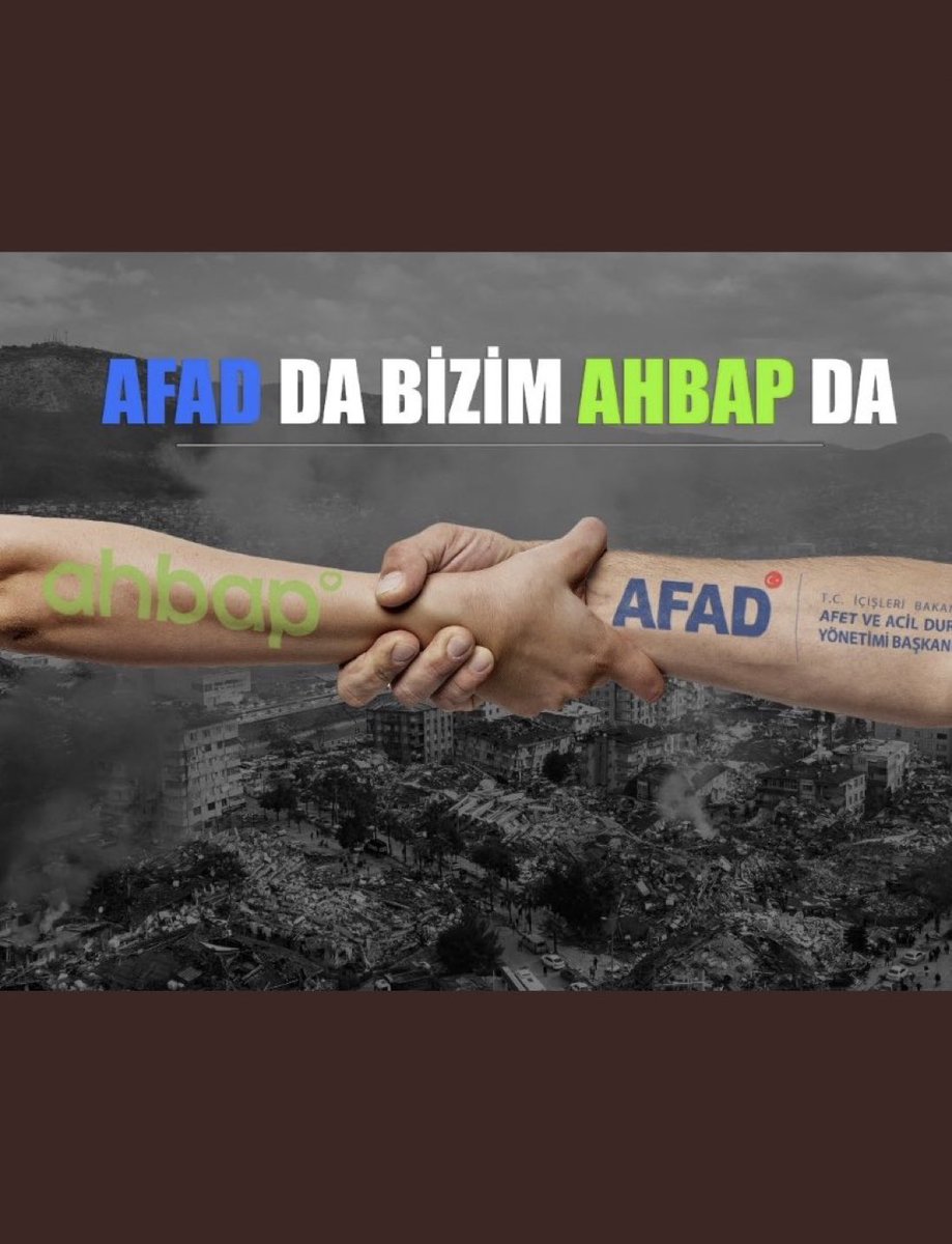 AFAD DA BİZİM AHBAP DA
#depremsondakika