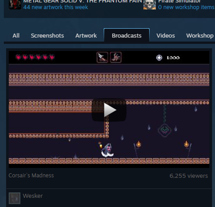 ▶️ 8k peak viewers.
▶️ #1 on steam broadcasts. 
🥳Just WOW🥳
Thank you #Steam and thank you everyone who was watching!
#SteamNextFest #GameMaker #pixelart #IndieGameDev #platform #ドット絵 #indiedev