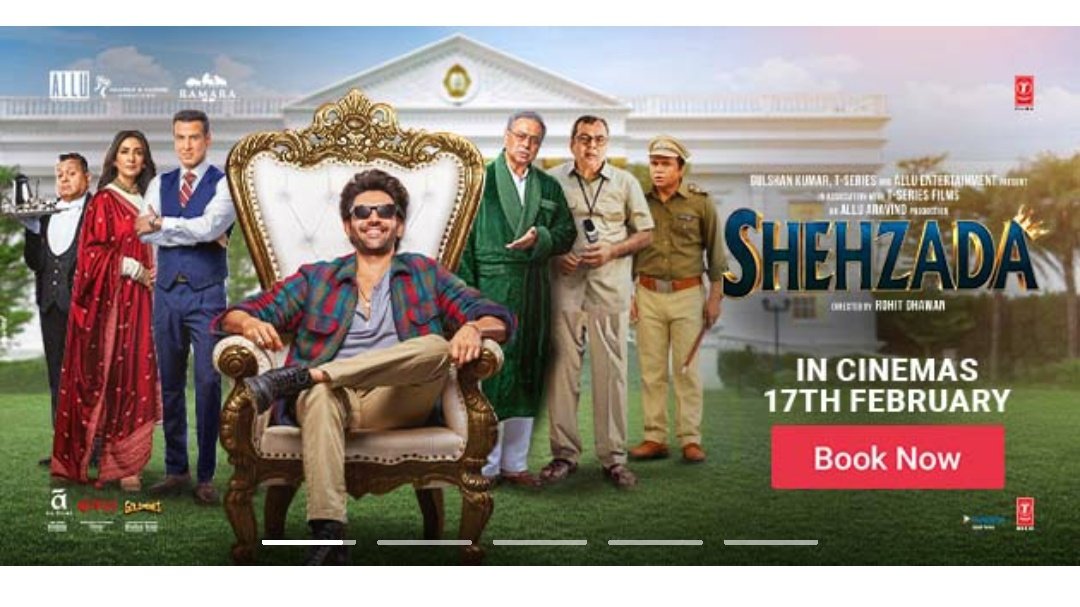 Book your tickets for Shehzada, releasing on 17th February near your cinemas. See you at the movies Shehzada of Bollywood #KartikAaryan 🫡 !