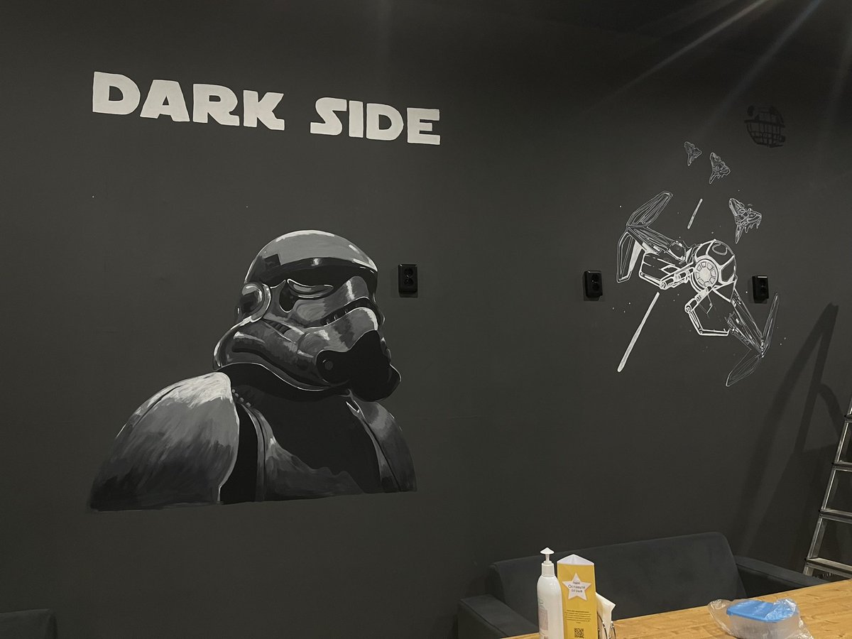 Good morning, finally I have a day off, in 3 days I did 4 murals on the wall for a cafe chain, had time to work in another city ❤️

#nftart