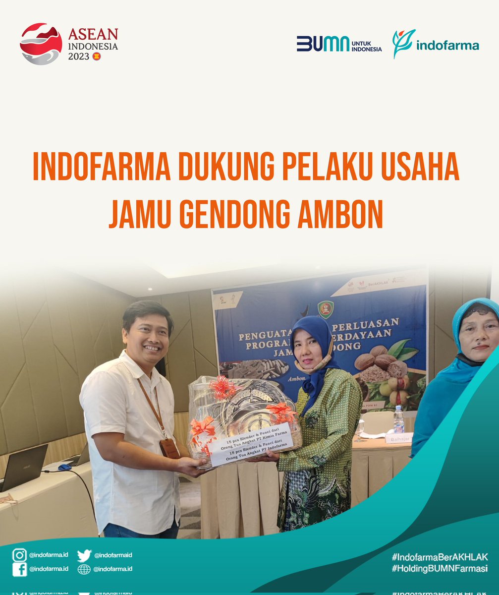 Berperan sebagai Orang Tua Asuh (OTA) Jamu yang menjadi program BPOM RI dalam melakukan pendampingan kepada para pelaku  UMKM Obat Tradisional,  UMKM Pangan serta Usaha Jamu Gendong, Indofarma turut hadir dalam kegiatan "Membangun Kejayaan Baru Jalur  Rempah Indonesia".