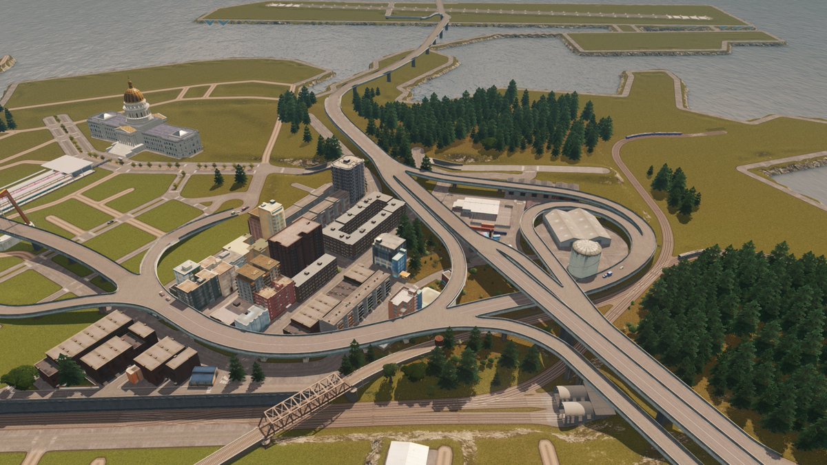 CityBuilds's tweet image. Surrounded by highways....😬
#citiesSkylines @ColossalOrder