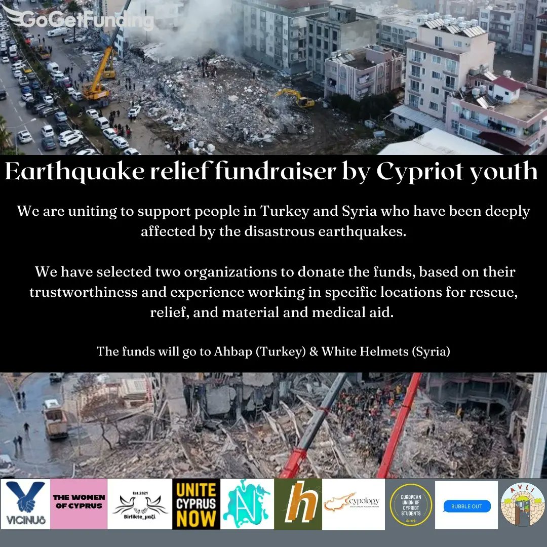 pcoles123's tweet photo. Vicinus and Bubble Out joins a group of various Cypriot led organisations, pages &amp; groups to collect funds for the people affected by the devastating earthquakes in Türkiye and Syria. 

Please share/donate if you can! 🙏 https://t.co/XU9x46pq09

#EarthquakeTurkeySyria #support https://t.co/YQOd3wTWBZ