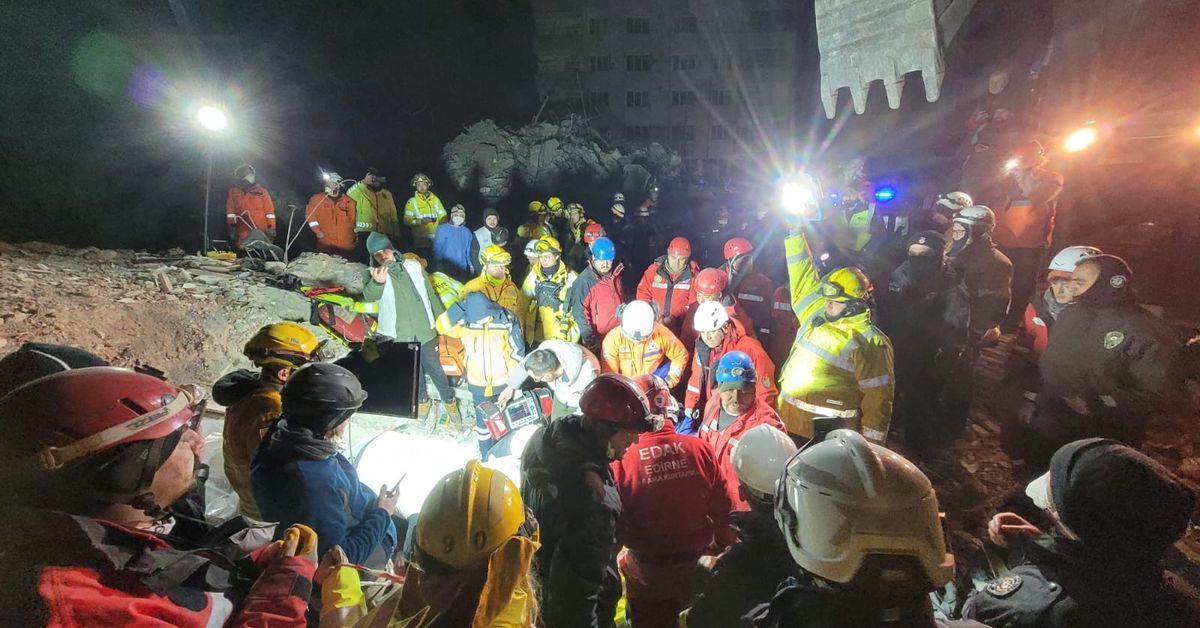 Reuters's tweet photo. Two women survive for days in earthquake rubble as death toll tops 24,150 https://t.co/4l61oxYFNZ https://t.co/Cj1SnT6NVc