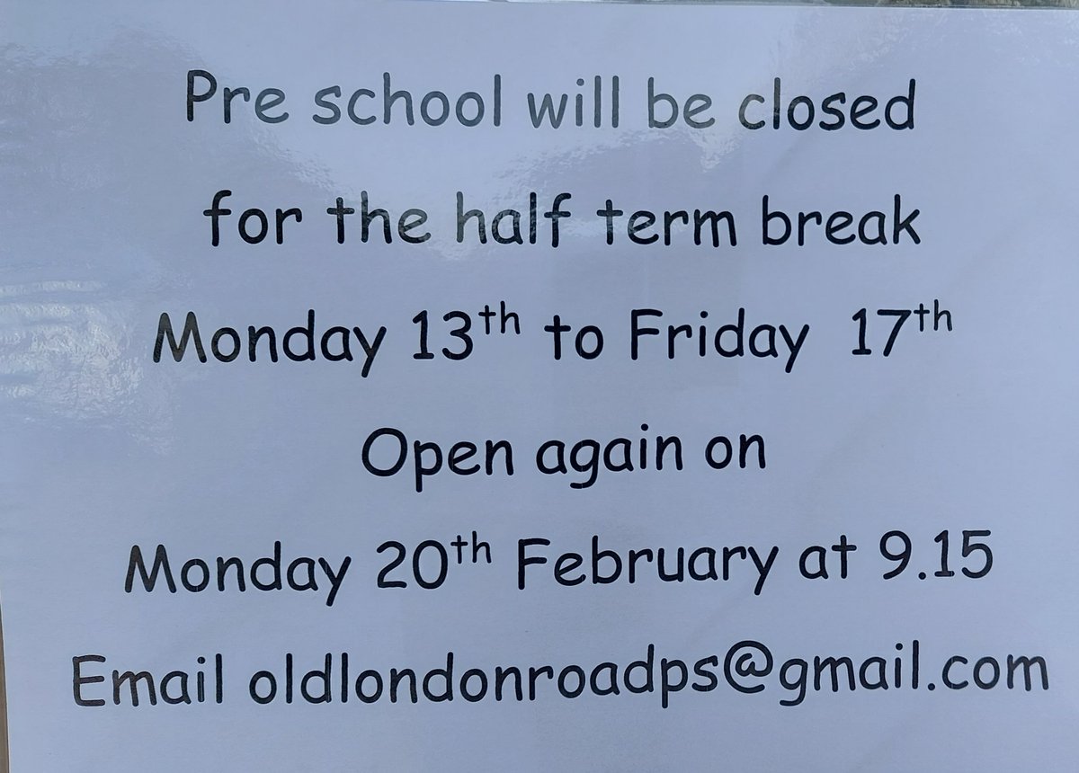 Old London Road Pre school tweet media