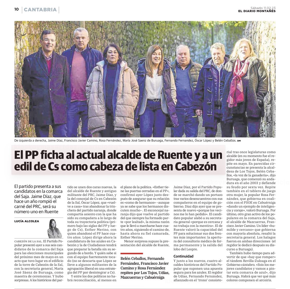 En el PP de Cantabria seguimos ensanchando nuestra formación. ¡Bienvenidos y felicidades a nuestros candidatos! Pronto toda la comarca del Saja se convertirá en azul.