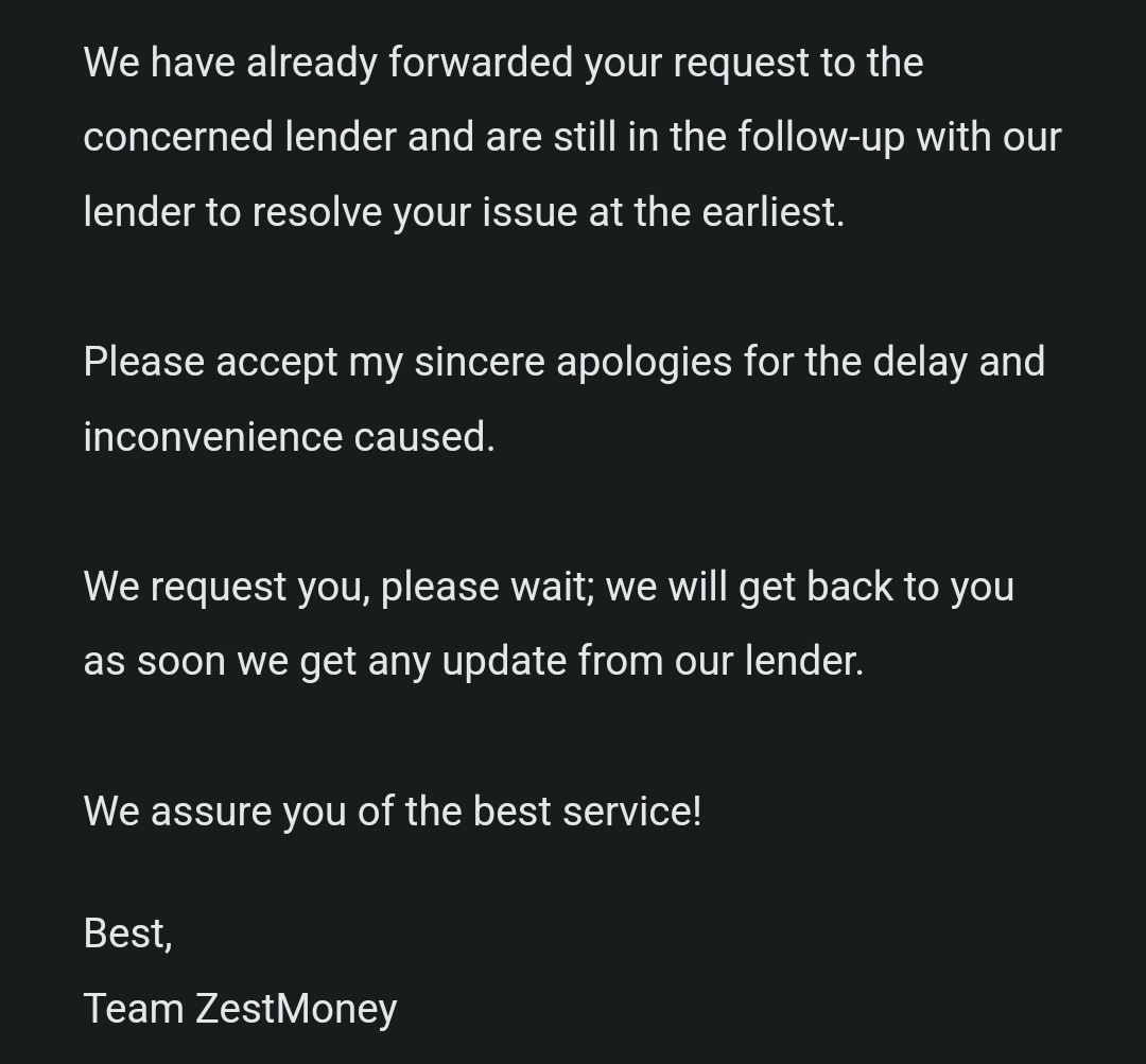 OneMoreNishant's tweet photo. @PiramalFinance please respond to @ZestMoneyCares as they are unable to resolve my issue because you aren't cooperating. @ChapmanLizzie @rush2yyz  21 emails exchanged between me and your "CUSTOMER CENTRIC"  customer care but no resolution yet. https://t.co/GrhRK2quGw