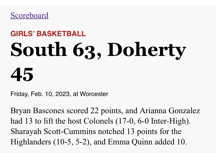 bryanmbascones's tweet photo. great game tonight ladies!! @South_HighGBB https://t.co/jAvwJfvUh4