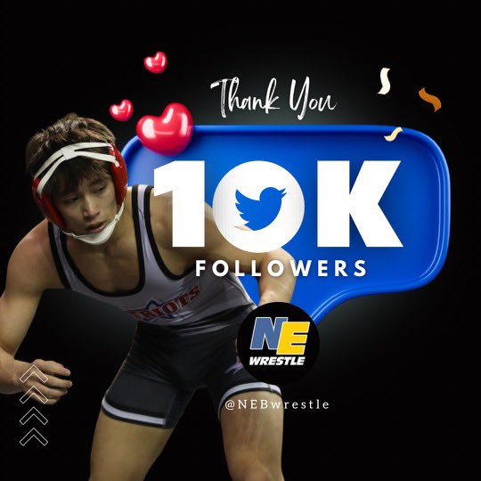 NEBwrestle's tweet photo. We hit 10,000 followers today here on Twitter 

We genuinely appreciate everyone’s support! ❤️ https://t.co/cVmTRAF97u