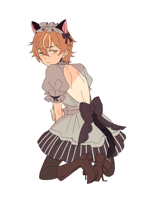 友達に描いてもらった猫メイドアキートめっtっっっっっっっっちゃ可愛くないですかやっったあああしかもこれささっと描きやがったんですよ筆早すぎ尊敬する 