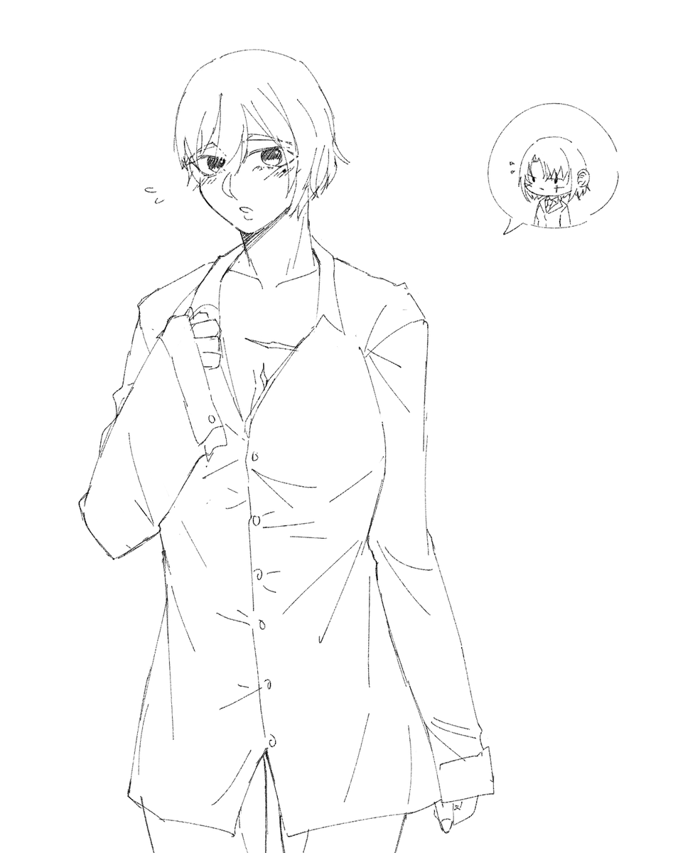 夜鶯🎹ᴹᴬᴮᴵ on Twitter "Her shirt is too big!"